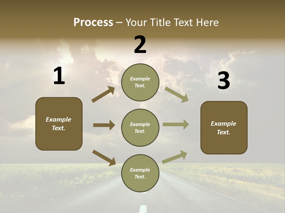 Highway Dawn Line PowerPoint Template