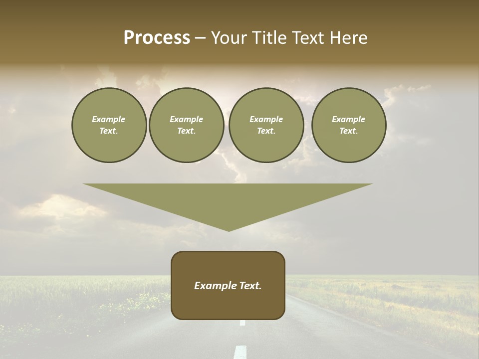 Highway Dawn Line PowerPoint Template