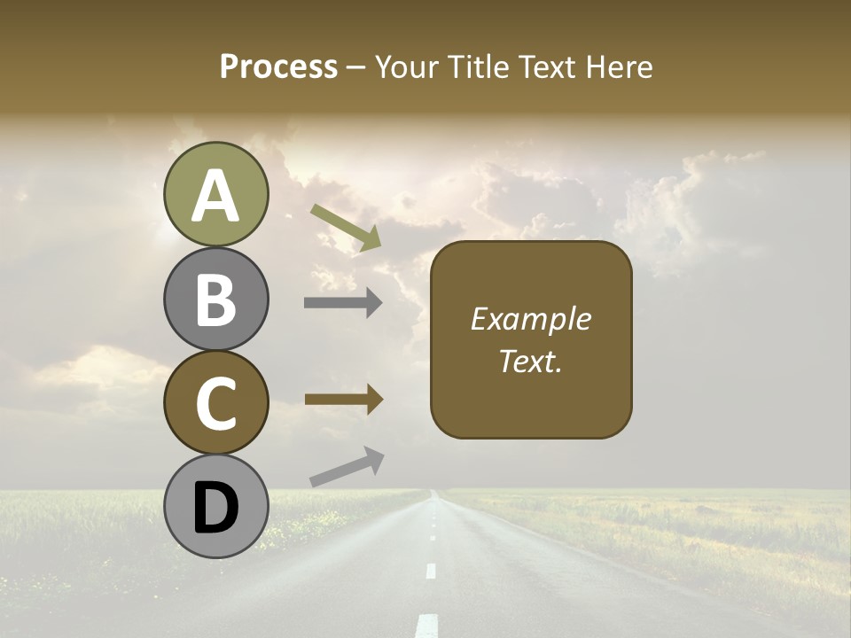 Highway Dawn Line PowerPoint Template