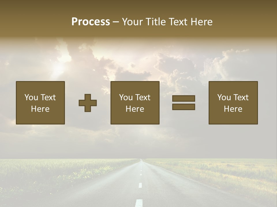 Highway Dawn Line PowerPoint Template