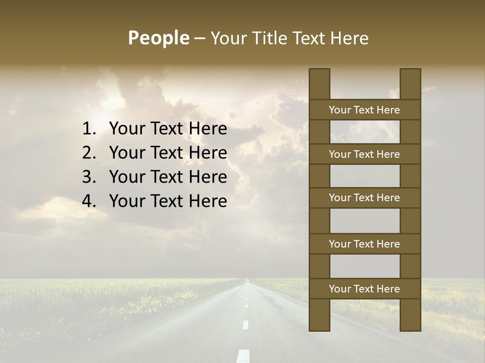 Highway Dawn Line PowerPoint Template