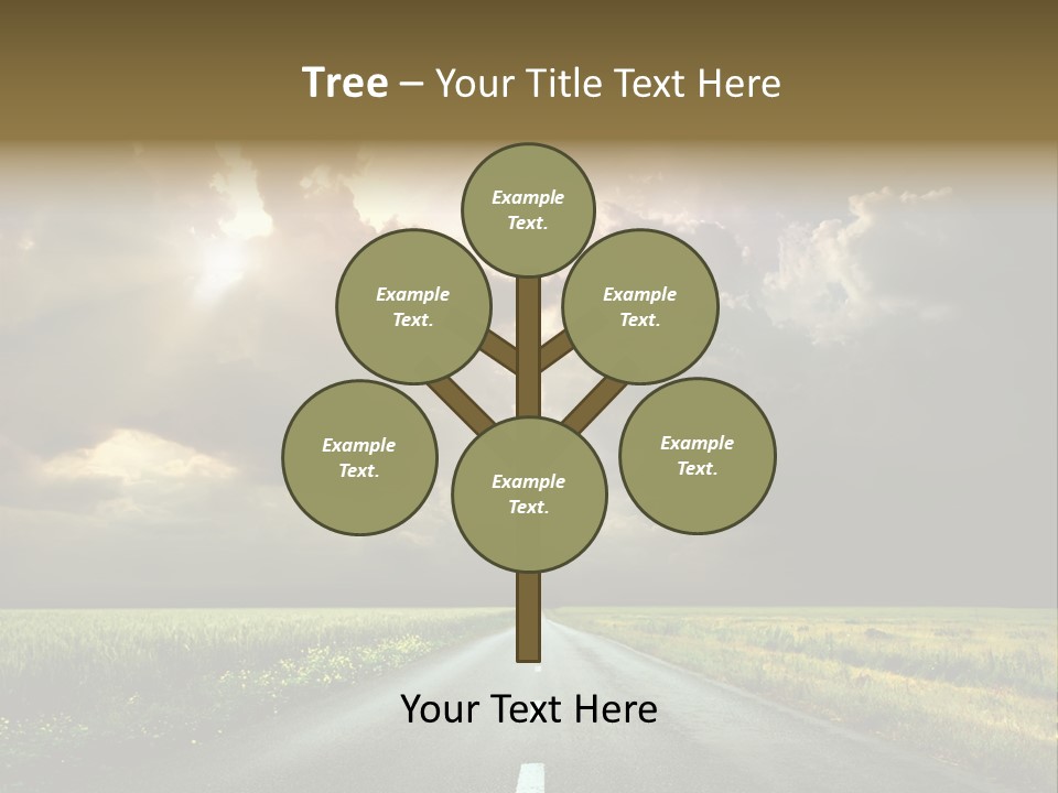 Highway Dawn Line PowerPoint Template