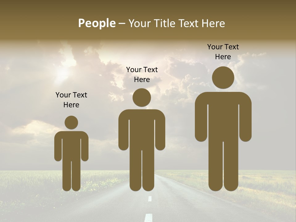 Highway Dawn Line PowerPoint Template