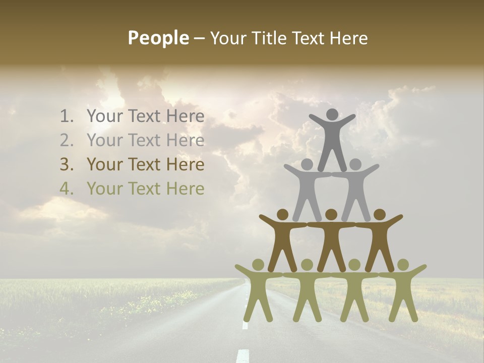 Highway Dawn Line PowerPoint Template