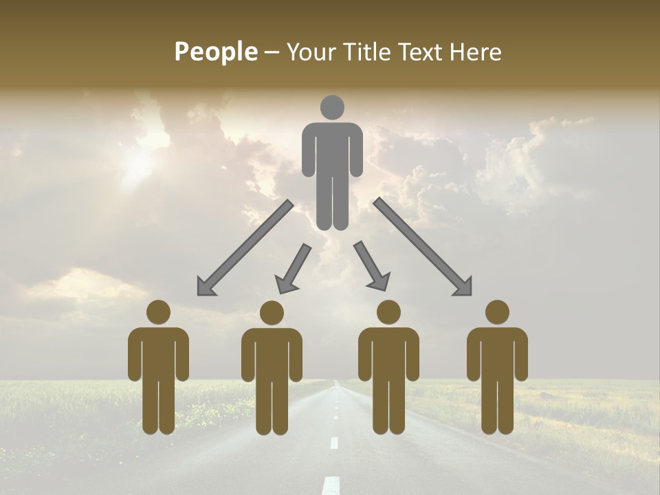 Highway Dawn Line PowerPoint Template