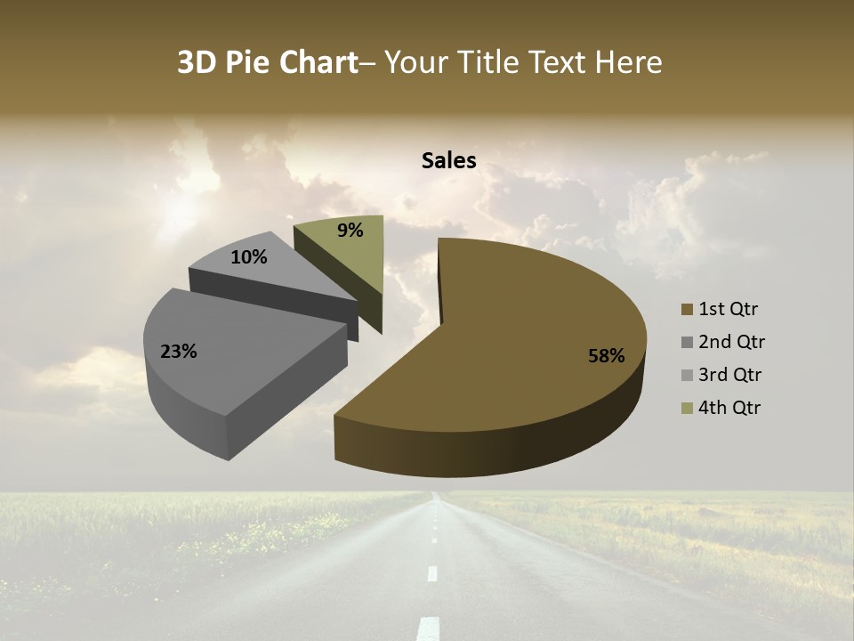 Highway Dawn Line PowerPoint Template