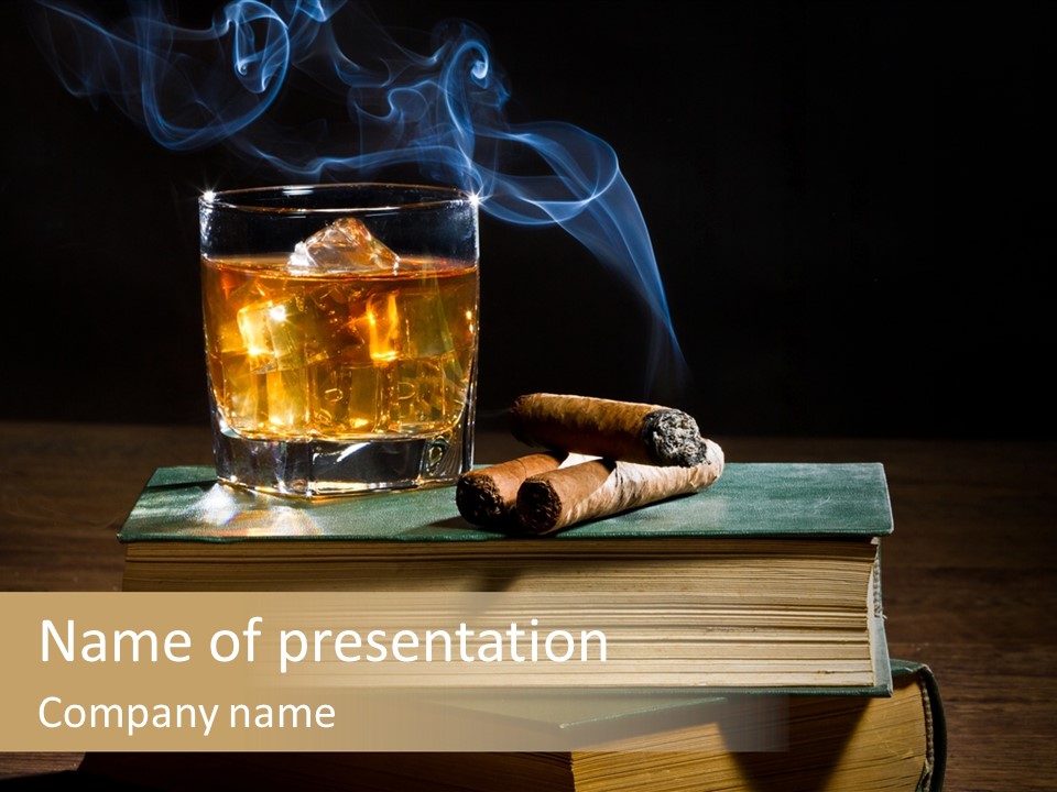 Nobody Lowball Glass Old PowerPoint Template
