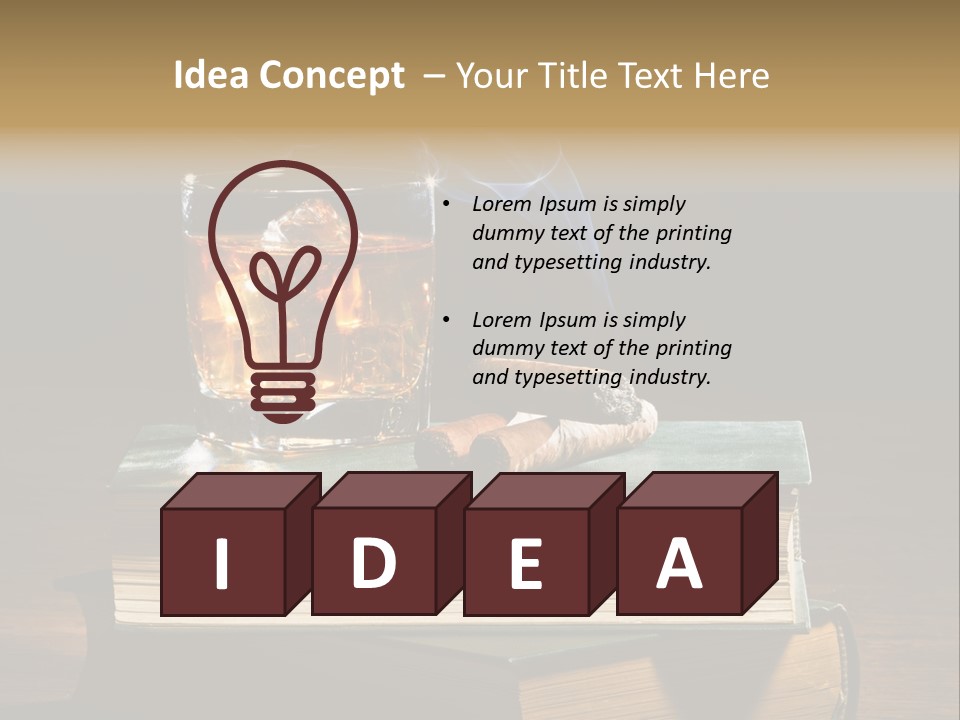 Nobody Lowball Glass Old PowerPoint Template