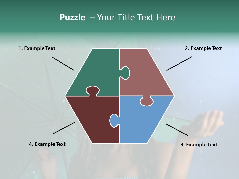 Autumn Umbrella Teenagers PowerPoint Template