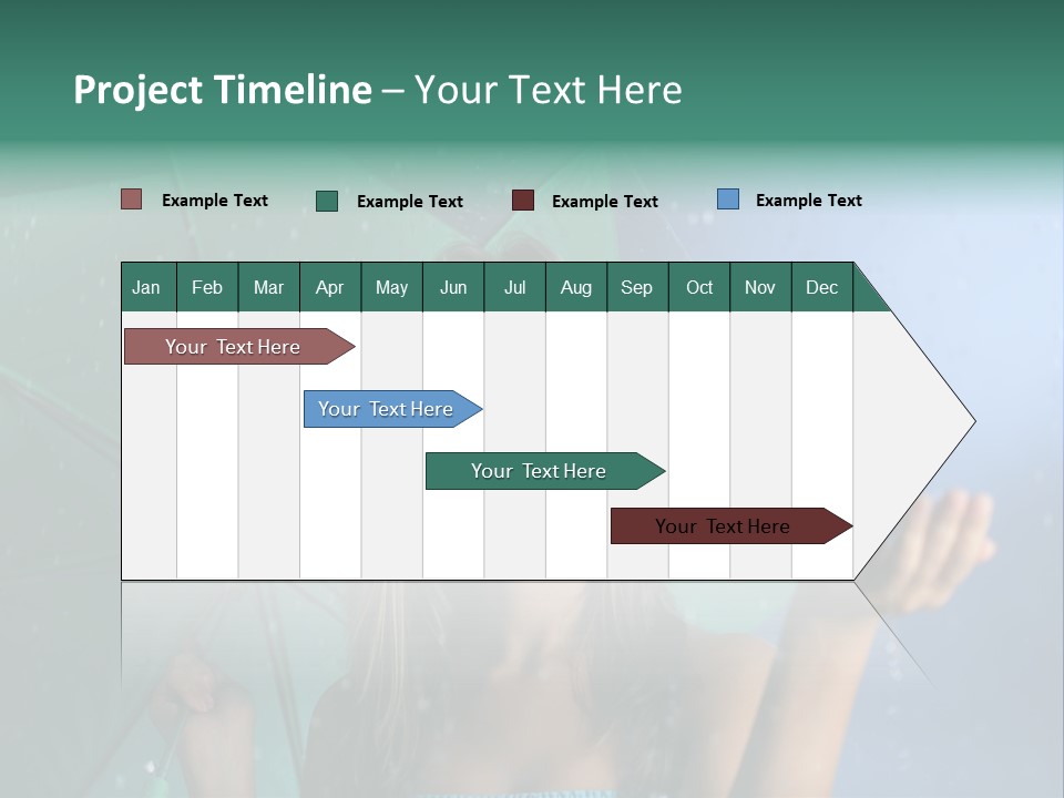 Autumn Umbrella Teenagers PowerPoint Template