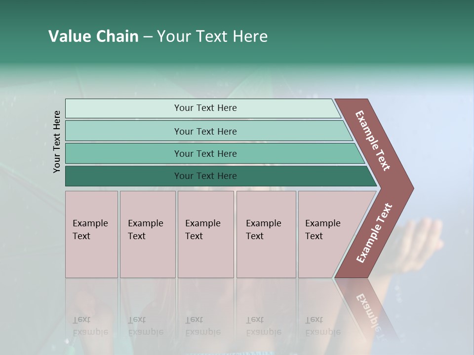 Autumn Umbrella Teenagers PowerPoint Template