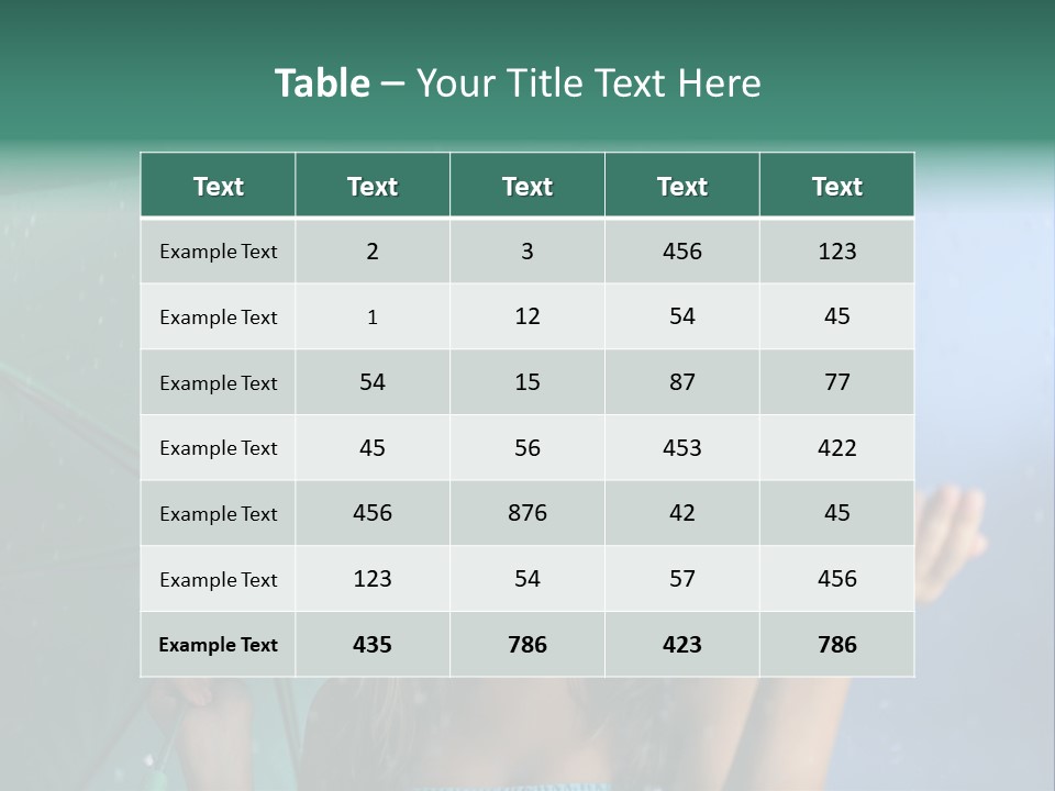 Autumn Umbrella Teenagers PowerPoint Template