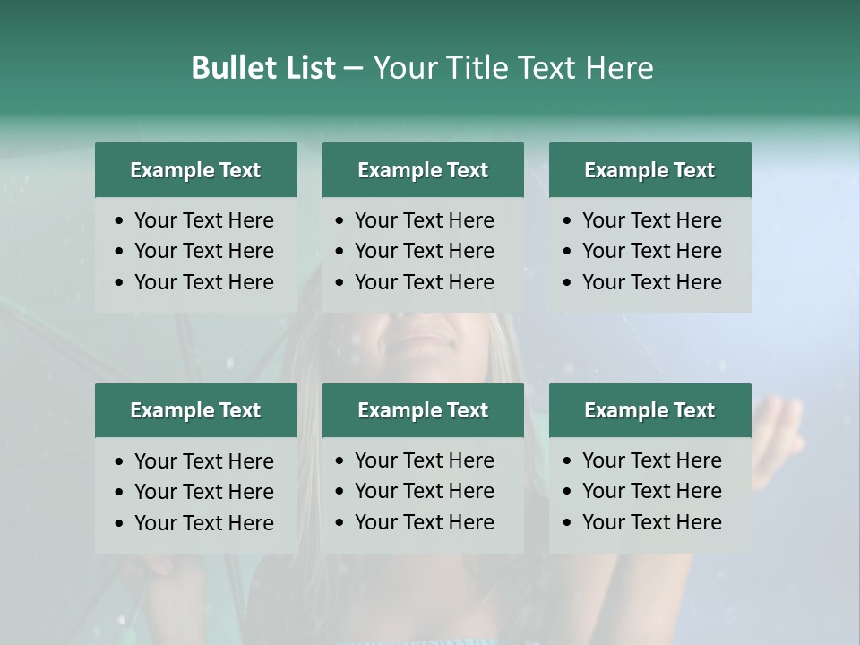 Autumn Umbrella Teenagers PowerPoint Template