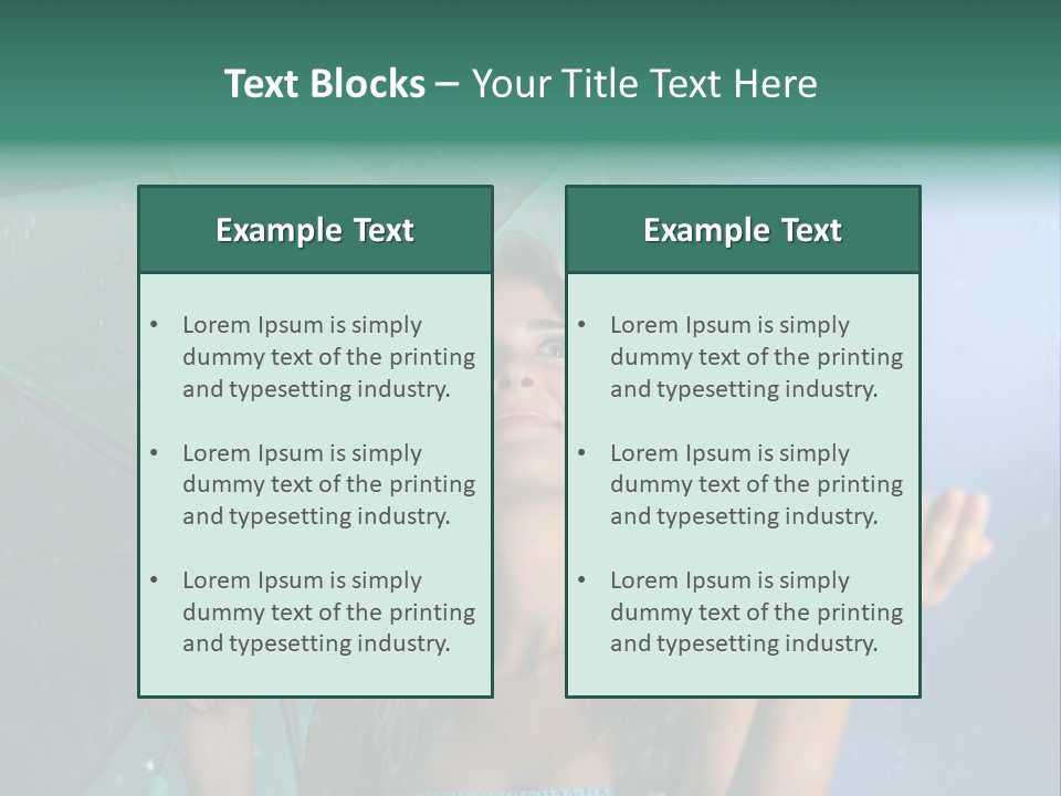 Autumn Umbrella Teenagers PowerPoint Template