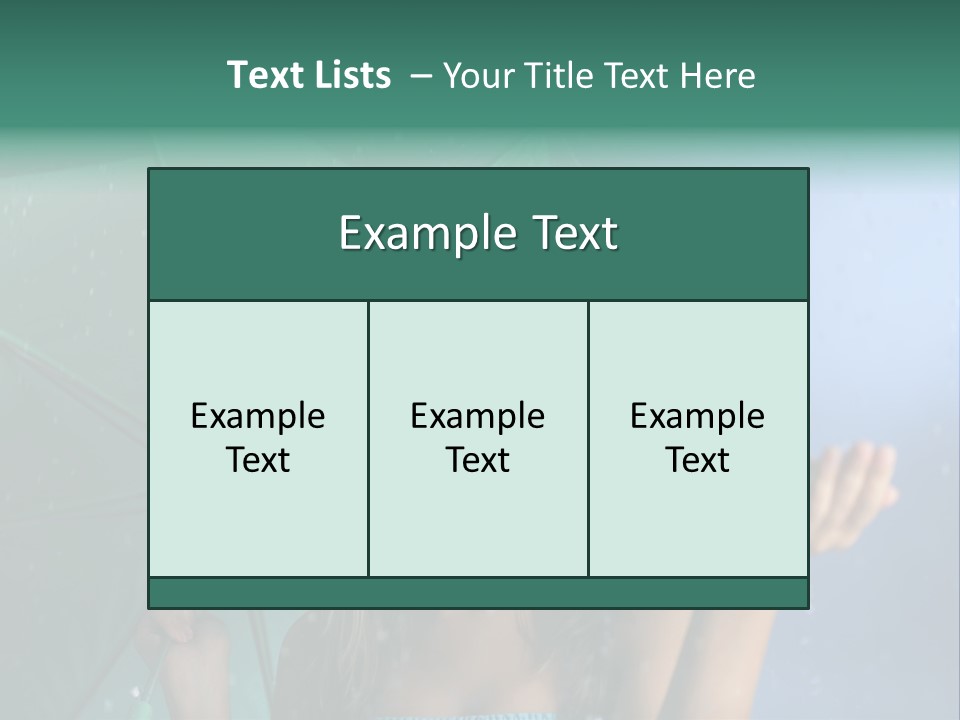 Autumn Umbrella Teenagers PowerPoint Template