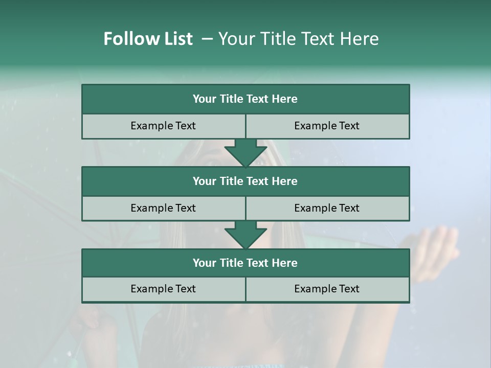 Autumn Umbrella Teenagers PowerPoint Template