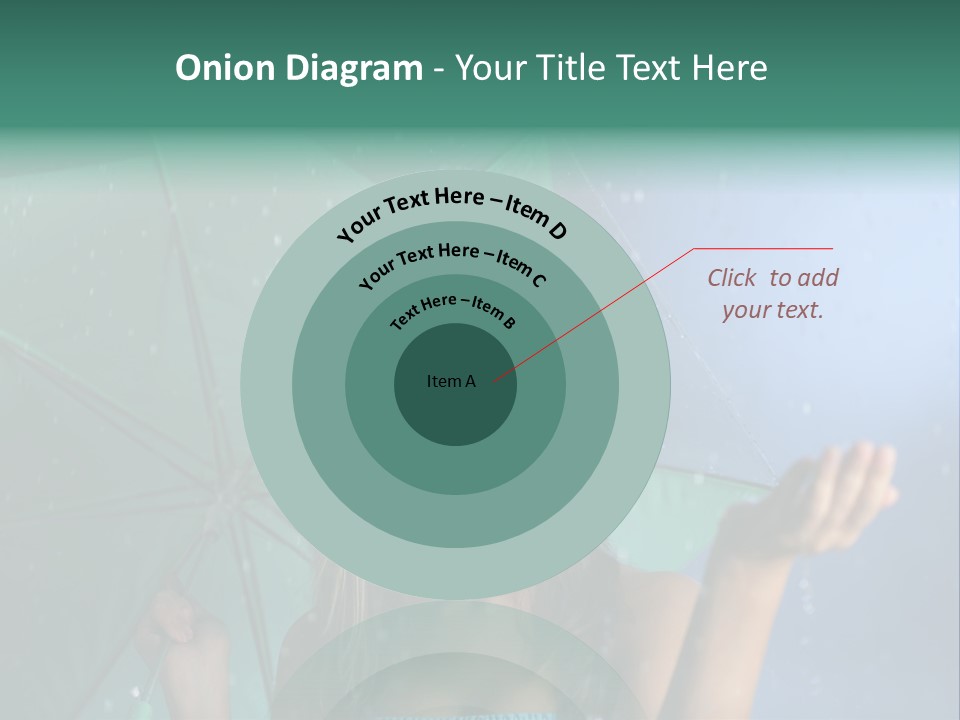 Autumn Umbrella Teenagers PowerPoint Template