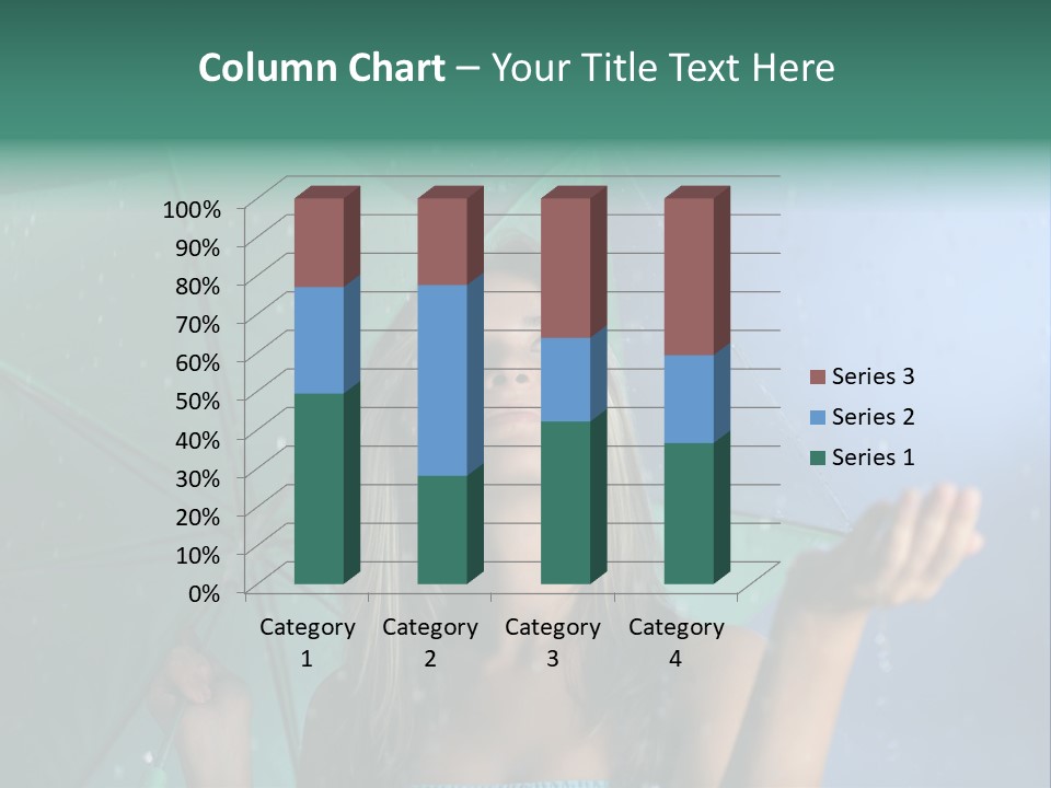Autumn Umbrella Teenagers PowerPoint Template