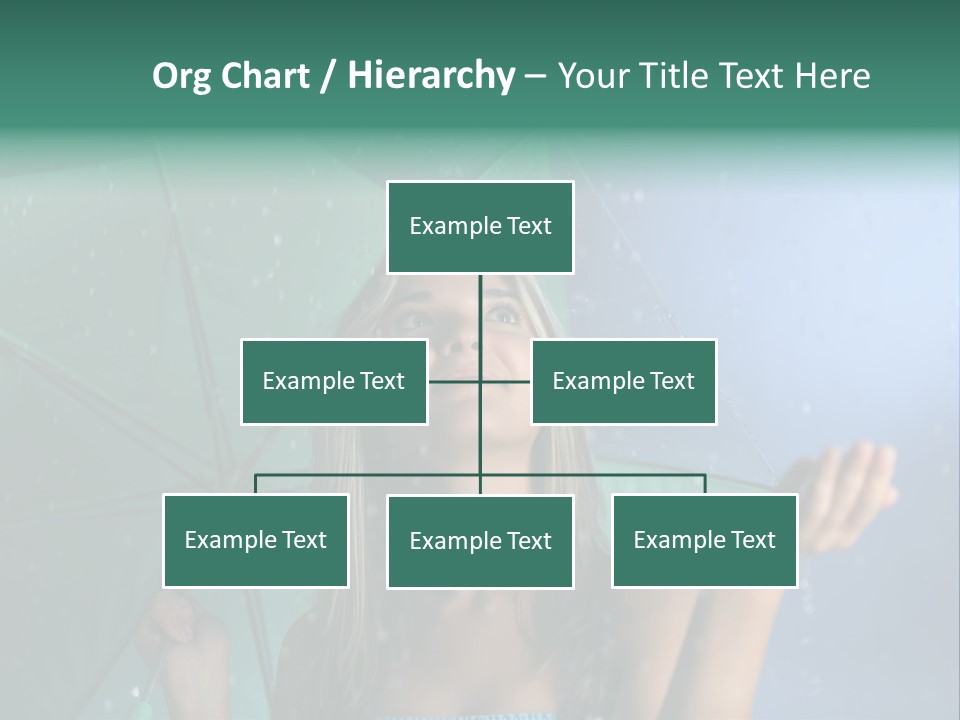 Autumn Umbrella Teenagers PowerPoint Template