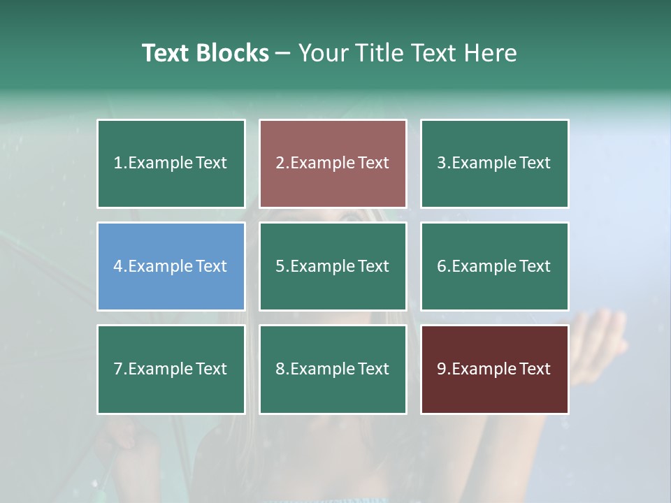 Autumn Umbrella Teenagers PowerPoint Template