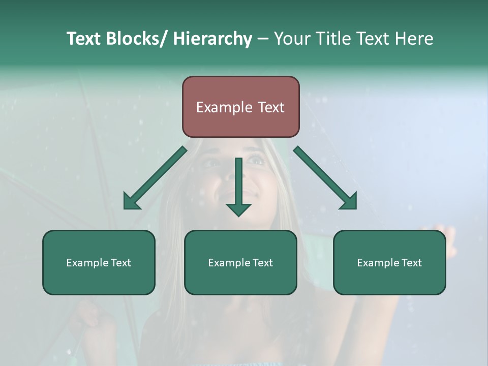 Autumn Umbrella Teenagers PowerPoint Template
