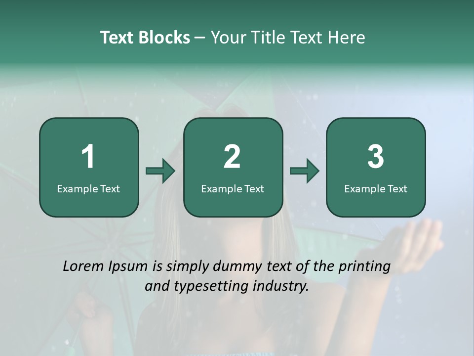 Autumn Umbrella Teenagers PowerPoint Template