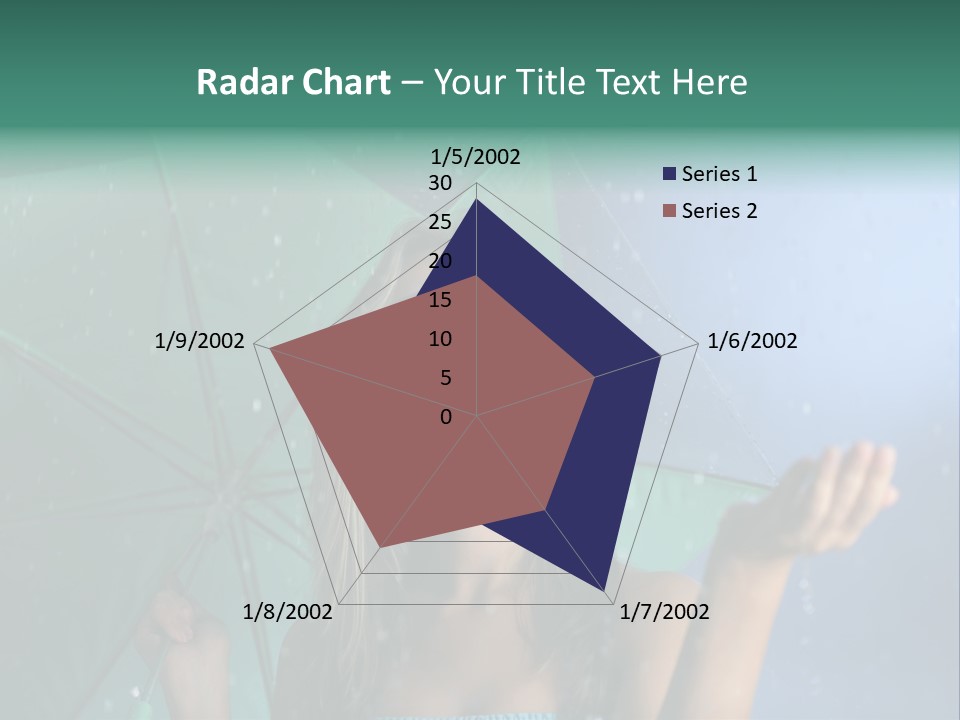 Autumn Umbrella Teenagers PowerPoint Template