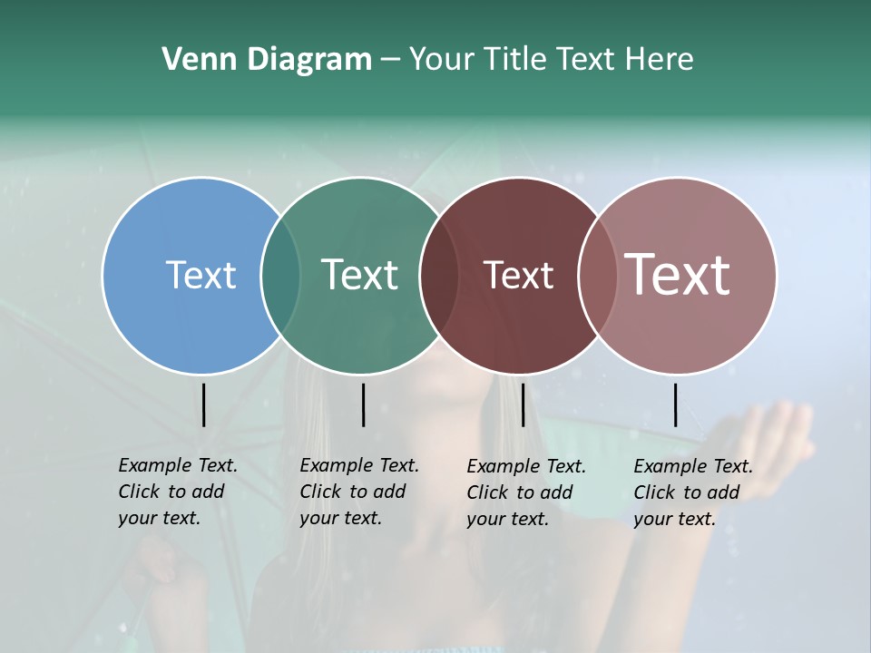 Autumn Umbrella Teenagers PowerPoint Template