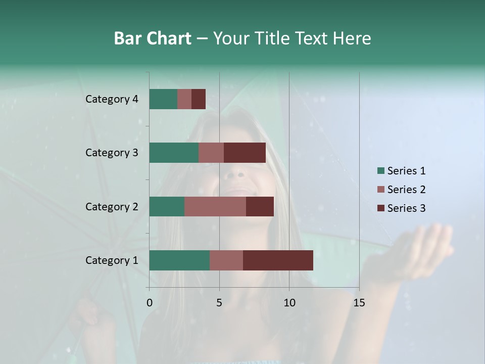 Autumn Umbrella Teenagers PowerPoint Template