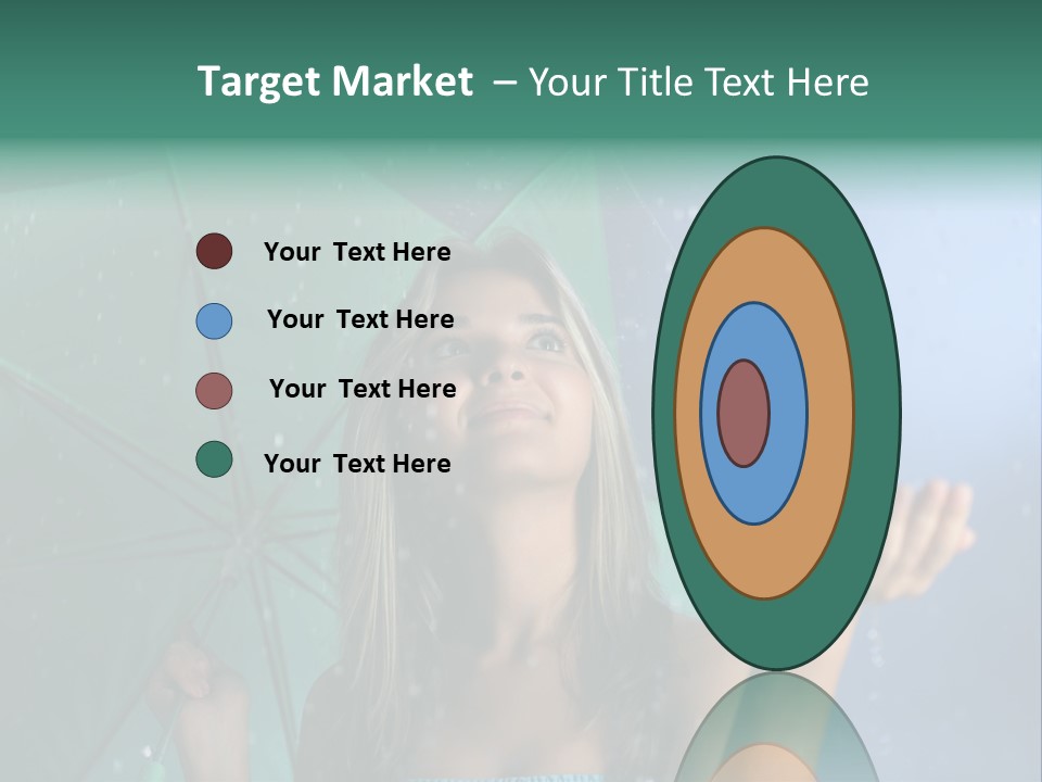 Autumn Umbrella Teenagers PowerPoint Template