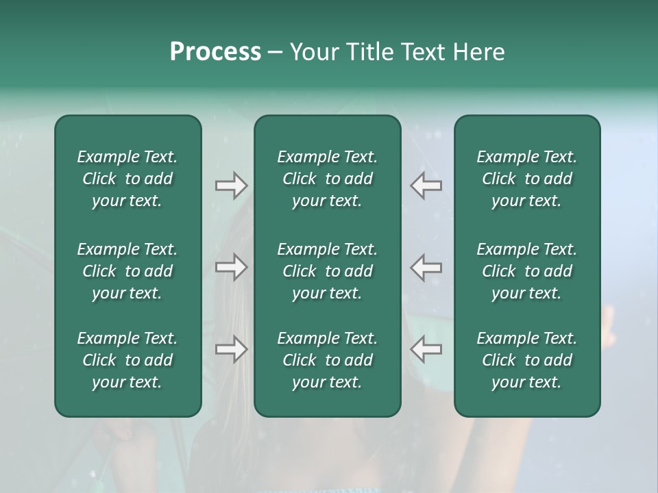 Autumn Umbrella Teenagers PowerPoint Template