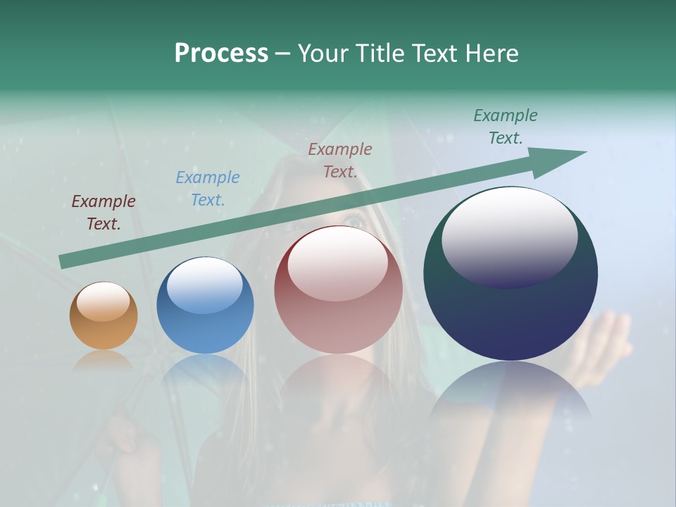 Autumn Umbrella Teenagers PowerPoint Template