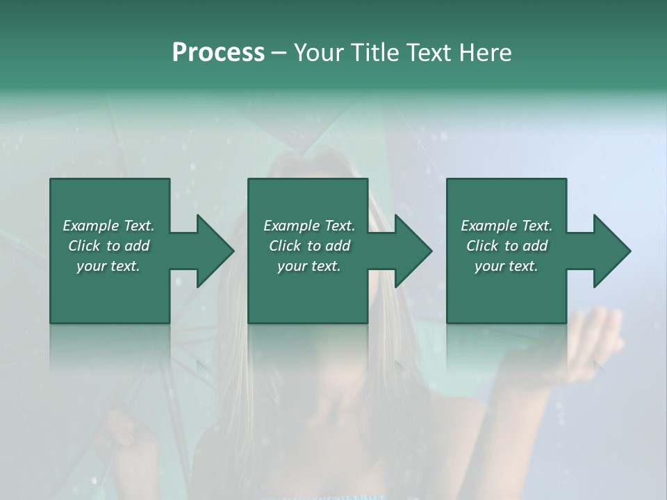 Autumn Umbrella Teenagers PowerPoint Template