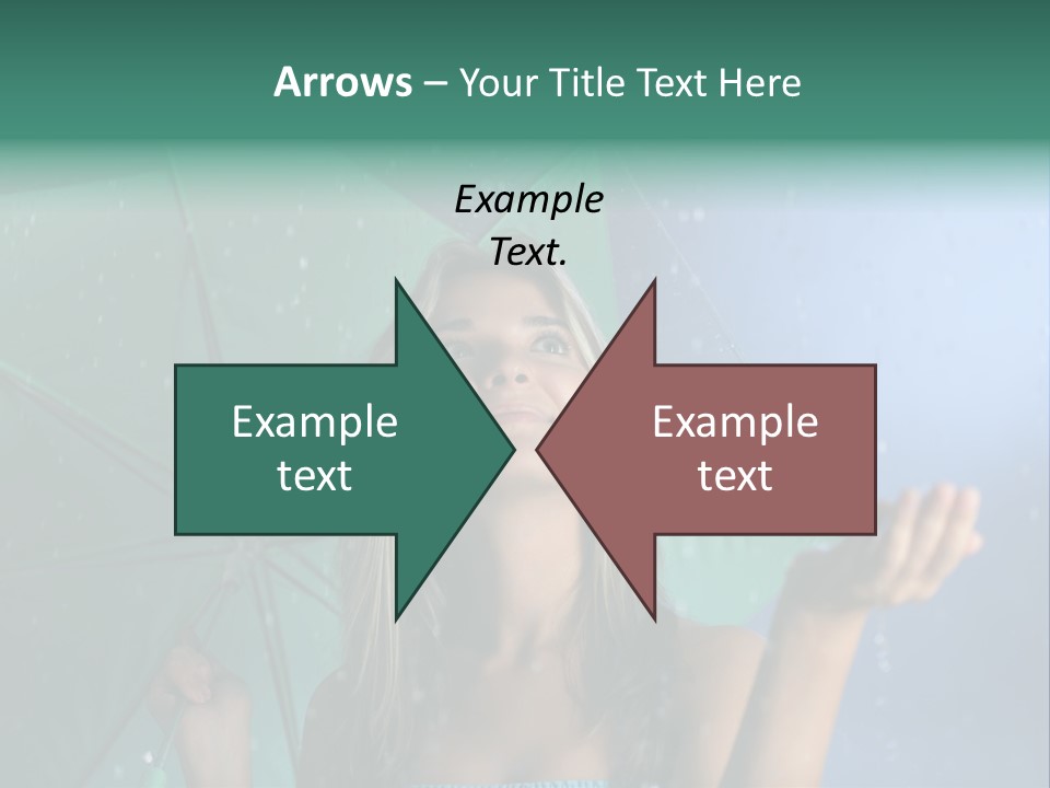 Autumn Umbrella Teenagers PowerPoint Template