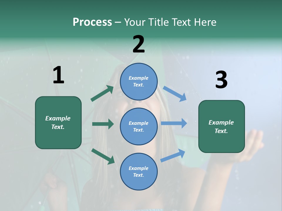 Autumn Umbrella Teenagers PowerPoint Template