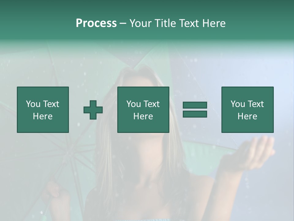 Autumn Umbrella Teenagers PowerPoint Template