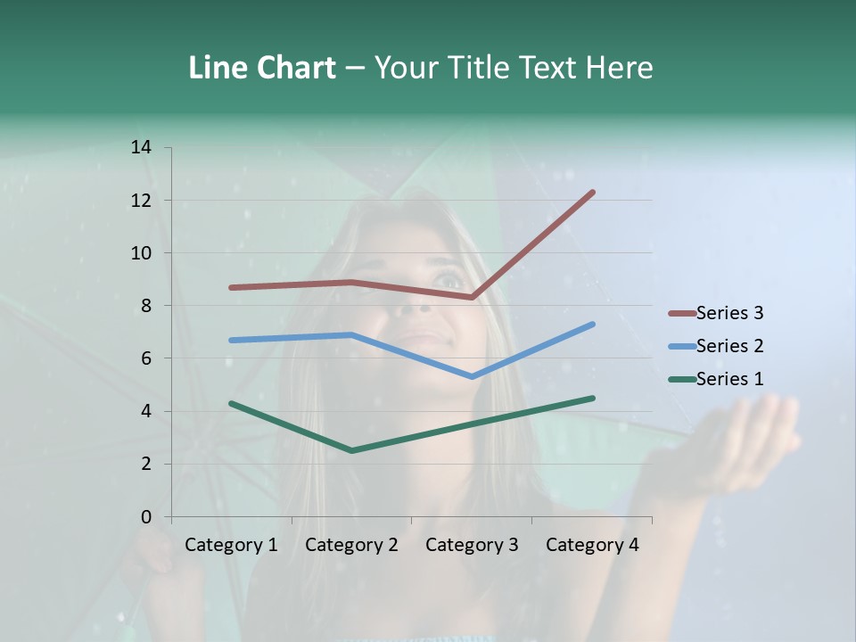 Autumn Umbrella Teenagers PowerPoint Template