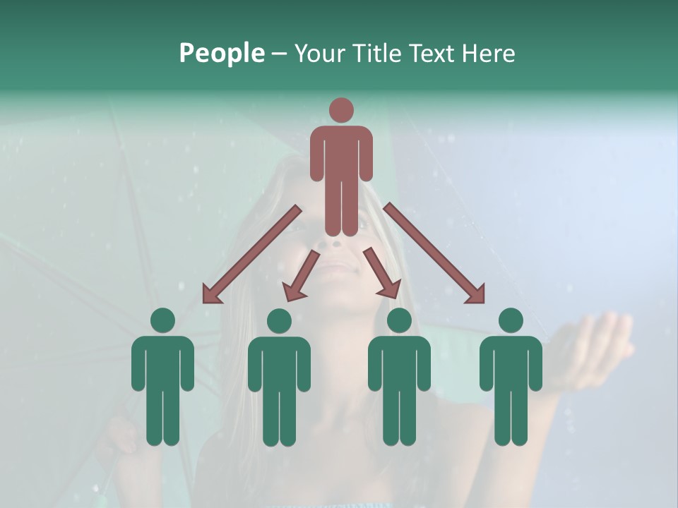 Autumn Umbrella Teenagers PowerPoint Template