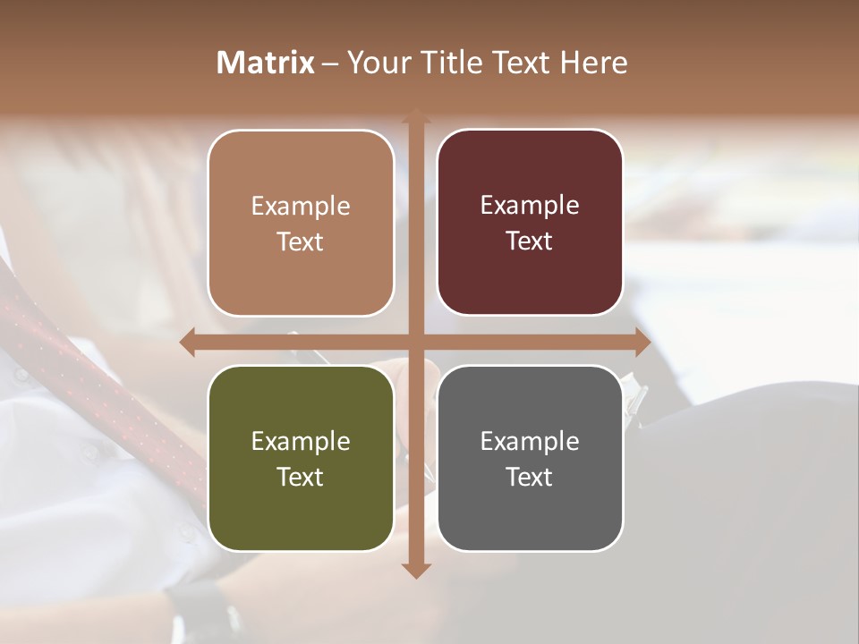 Formal Caucasian Sitting PowerPoint Template
