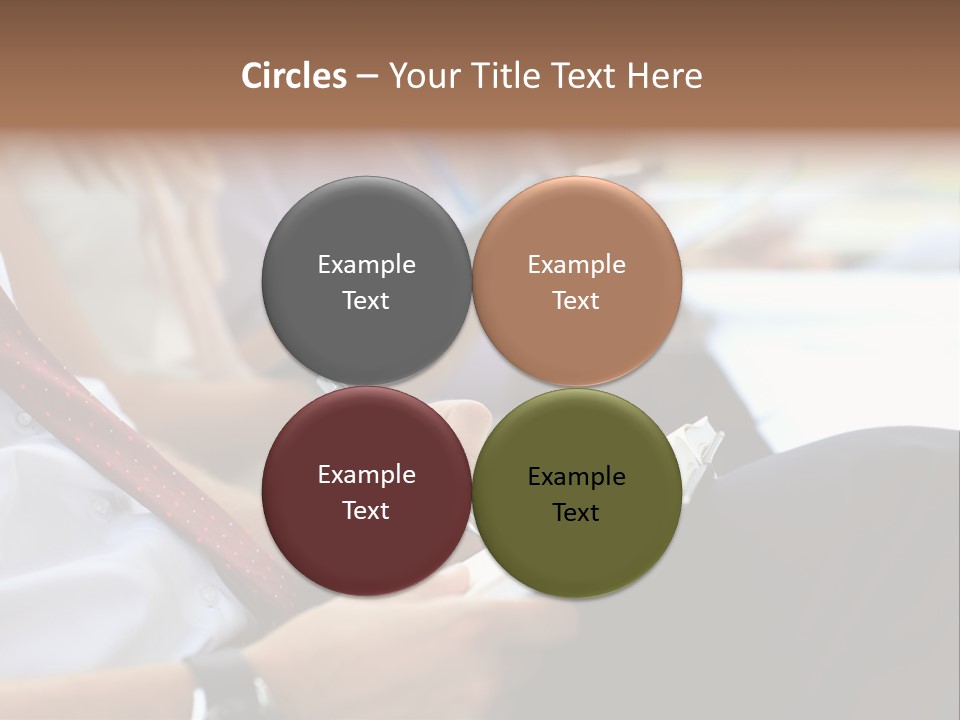 Formal Caucasian Sitting PowerPoint Template