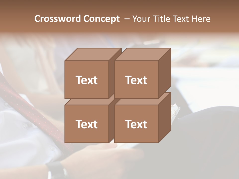 Formal Caucasian Sitting PowerPoint Template