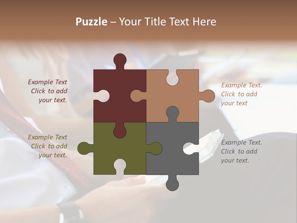 Formal Caucasian Sitting PowerPoint Template