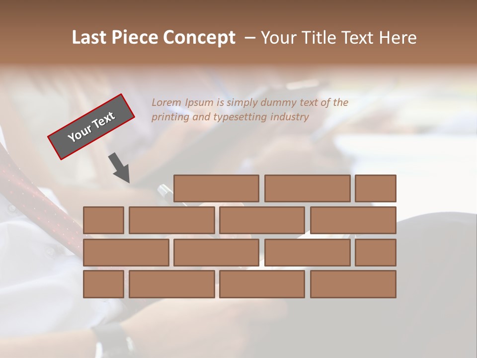 Formal Caucasian Sitting PowerPoint Template