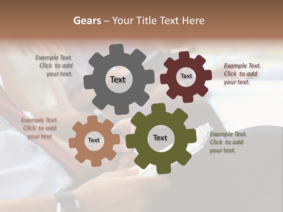 Formal Caucasian Sitting PowerPoint Template