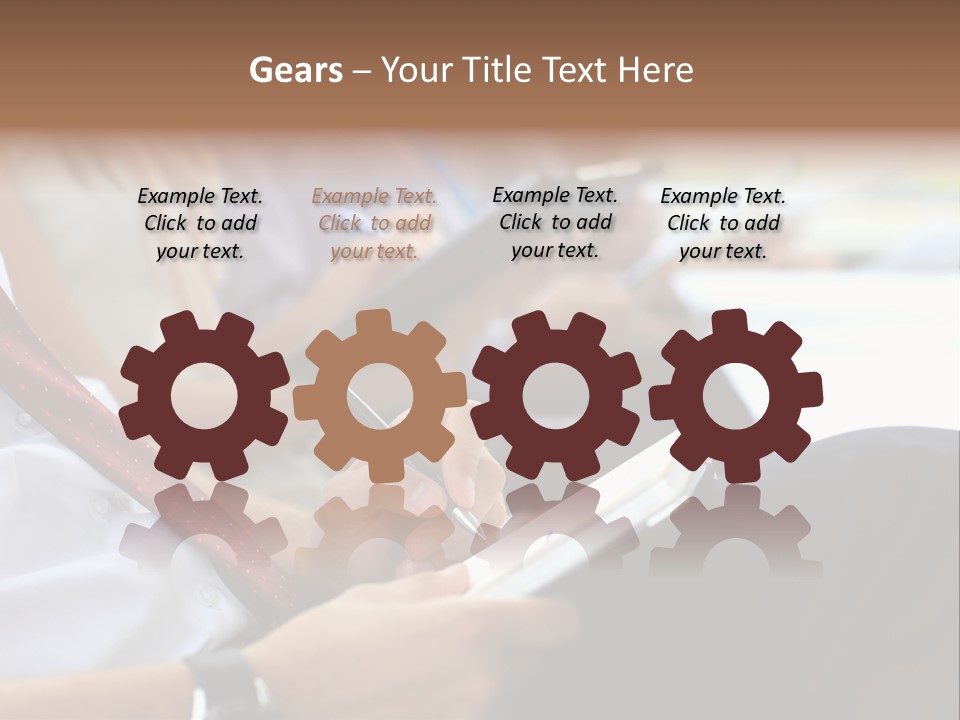 Formal Caucasian Sitting PowerPoint Template