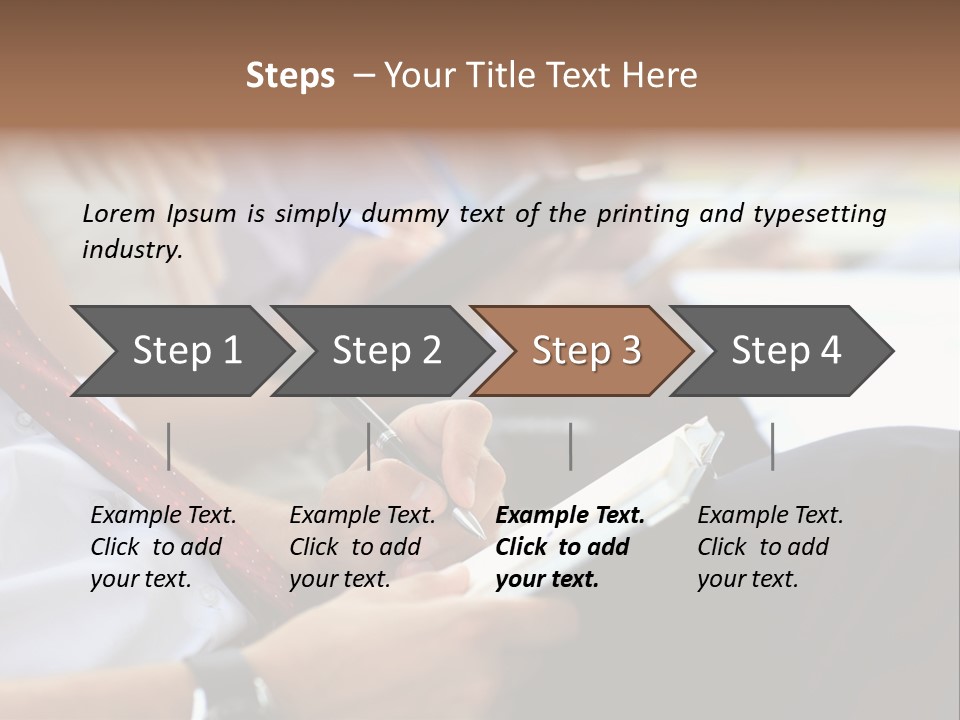 Formal Caucasian Sitting PowerPoint Template