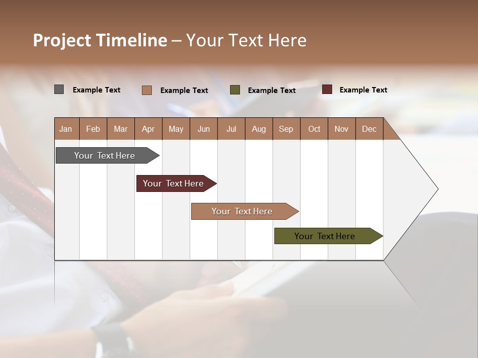 Formal Caucasian Sitting PowerPoint Template
