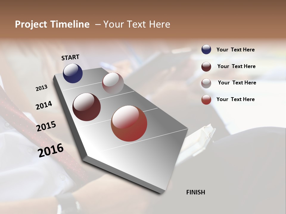 Formal Caucasian Sitting PowerPoint Template