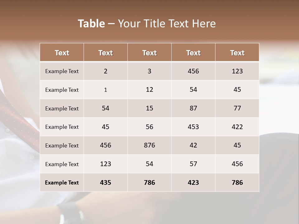 Formal Caucasian Sitting PowerPoint Template