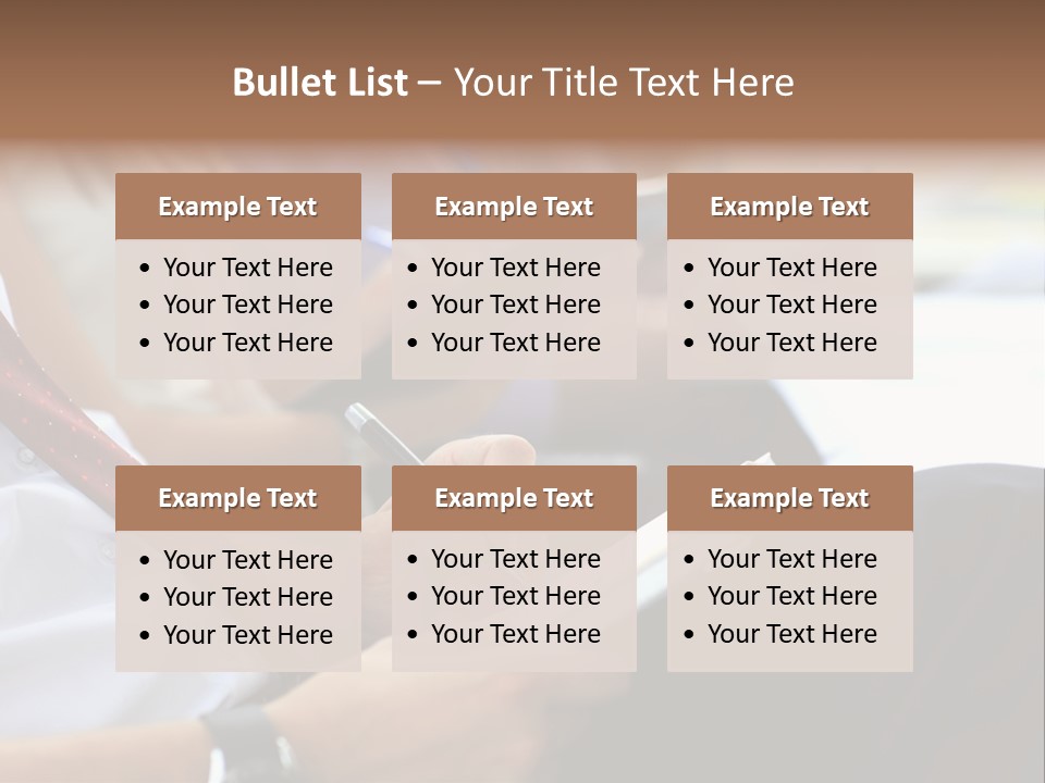 Formal Caucasian Sitting PowerPoint Template